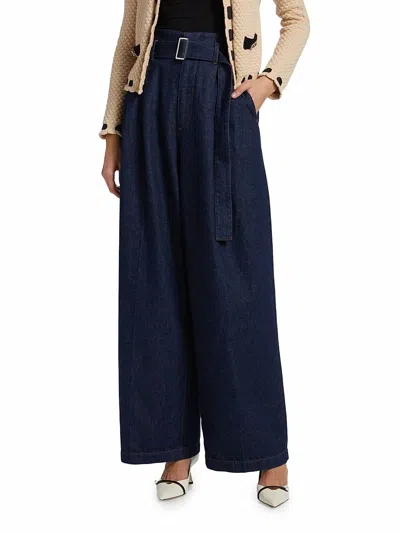 Frame Paper Bag Denim Trousers In Rinse In Blue