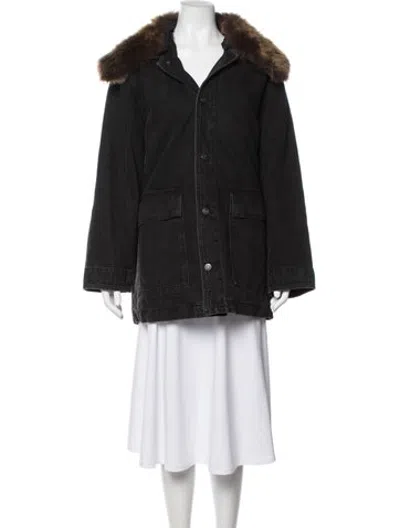Pre-owned Frame Parka In Black