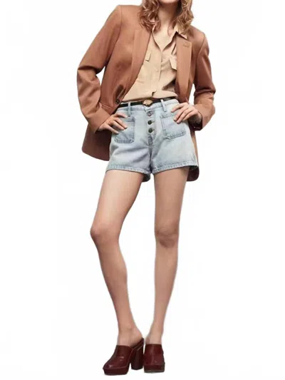 Frame Patch Pocket Button Down Shirt In Khaki Tan In Brown
