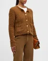 Frame Patch Pocket Cardigan In Camel In Camel
