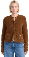 Frame Patch Pocket Cardigan In Camel In Camel