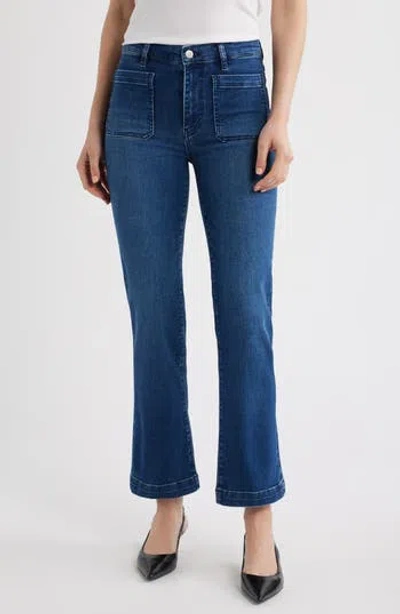 Frame Patch Pocket High Waist Straight Leg Jeans In Good Life
