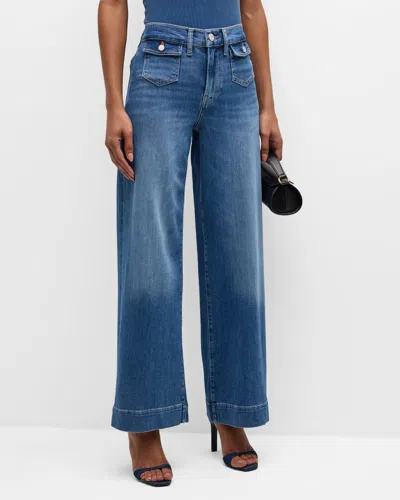 Frame Patch Pocket Slim Palazzo Jeans In Doris