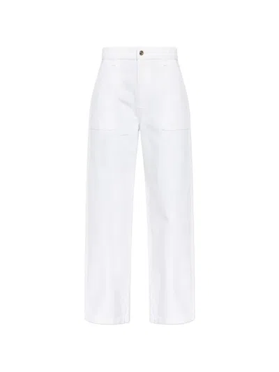 Frame Patch-pocket Jeans In White