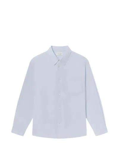 Frame Patch-pocket Long-sleeve Shirt In Blue