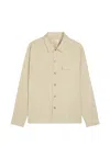 Frame Patch-pocket Shirt Jacket In Neutral