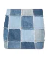 Frame The 70s Patchwork Denim Mini Skirt In Blue