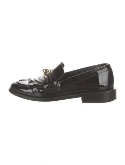 Pre-owned Frame Patent Leather Loafers In Black