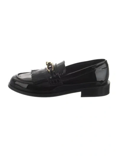 Pre-owned Frame Patent Leather Loafers In Black
