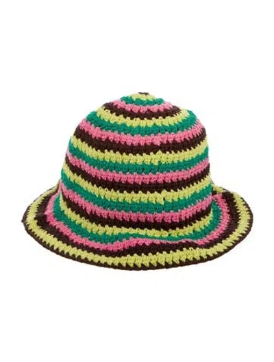 Pre-owned Frame Pattern Print Knit Beanie W/tags In Yellow