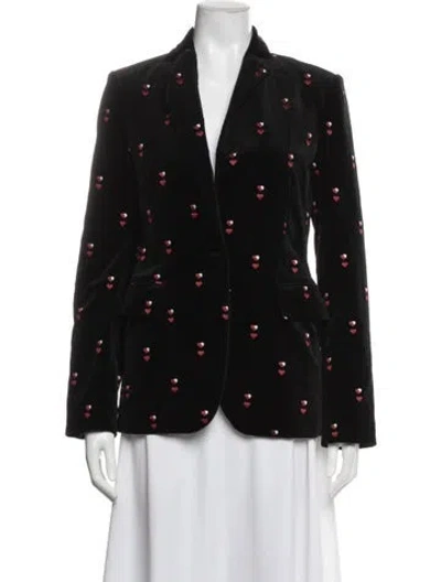 Pre-owned Frame Patterned Blazer In Black