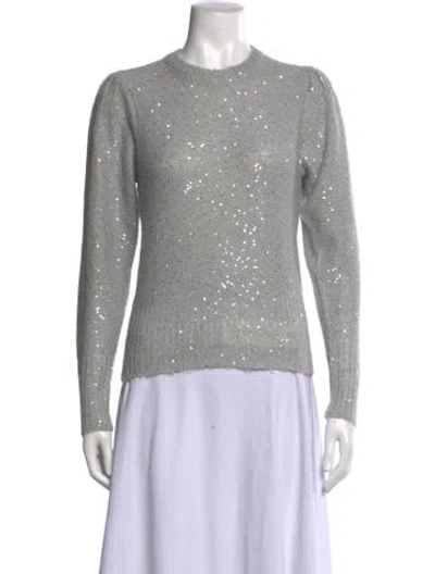 Pre-owned Frame Patterned Crew Neck Sweater In Grey