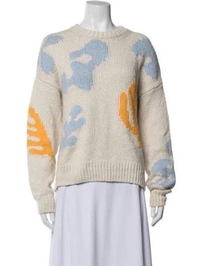 Pre-owned Frame Patterned Crew Neck Sweater In Multicolor