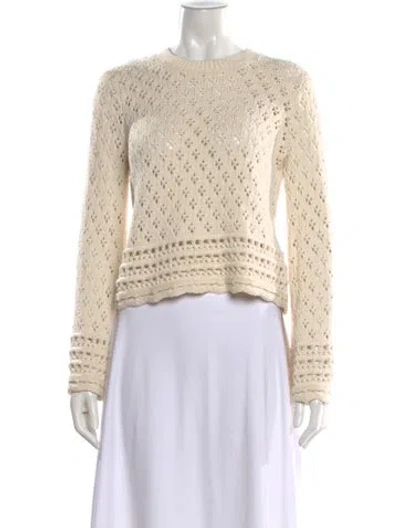 Pre-owned Frame Patterned Crew Neck Sweater In Neutral