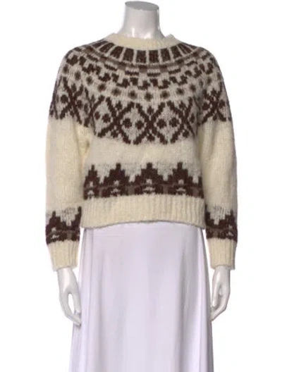 Pre-owned Frame Patterned Crew Neck Sweater In Neutral
