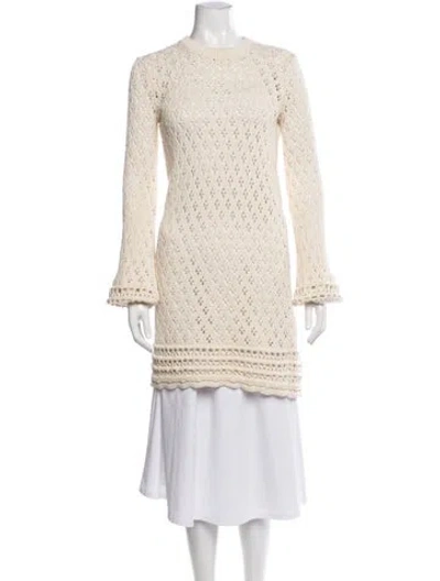 Pre-owned Frame Patterned Crew Neck Sweater In Neutral