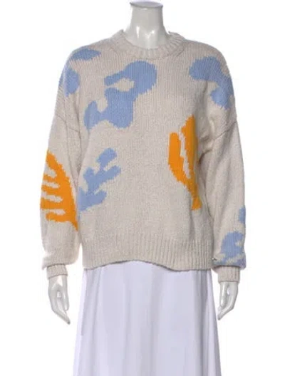 Pre-owned Frame Patterned Crew Neck Sweater In Neutrals