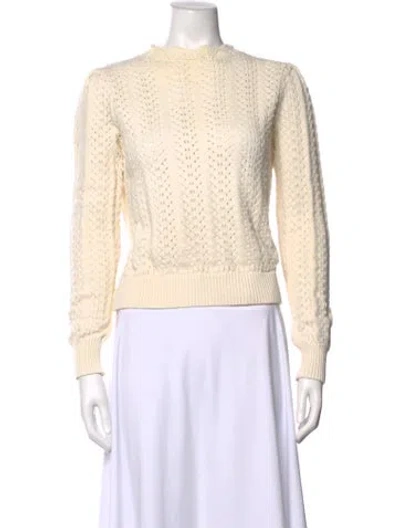 Pre-owned Frame Patterned Crew Neck Sweater In Neutrals