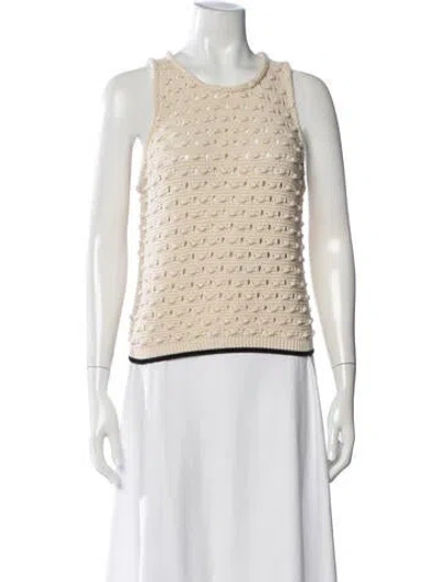Pre-owned Frame Patterned Crew Neck Sweater In Neutrals
