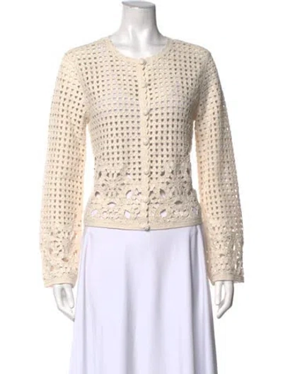 Pre-owned Frame Patterned Crew Neck Sweater In Neutrals
