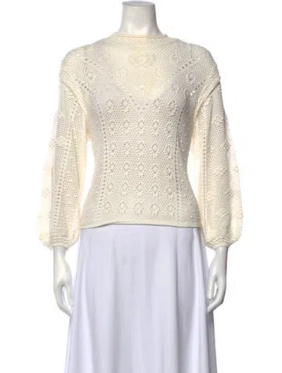 Pre-owned Frame Patterned Crew Neck Sweater In Neutrals