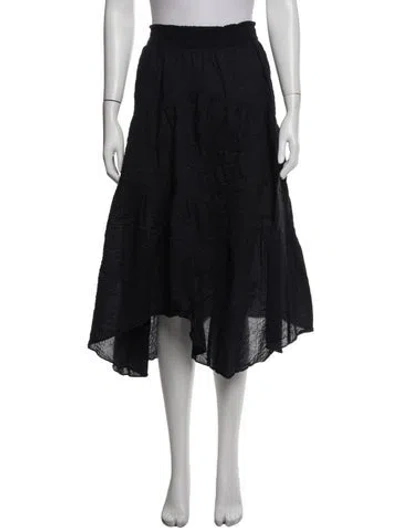 Pre-owned Frame Patterned Midi Length Skirt In Blue