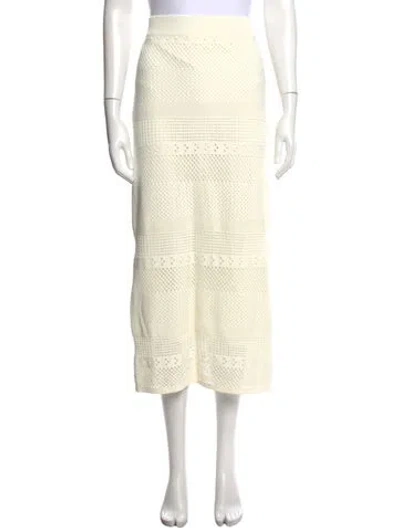 Pre-owned Frame Patterned Midi Length Skirt W/ Tags In Neutrals