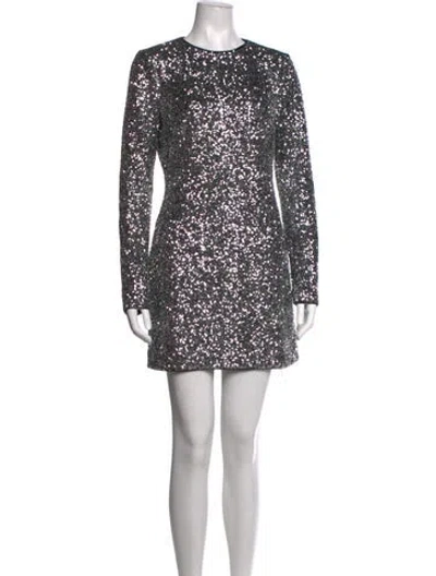 Pre-owned Frame Patterned Mini Dress In Multicolor
