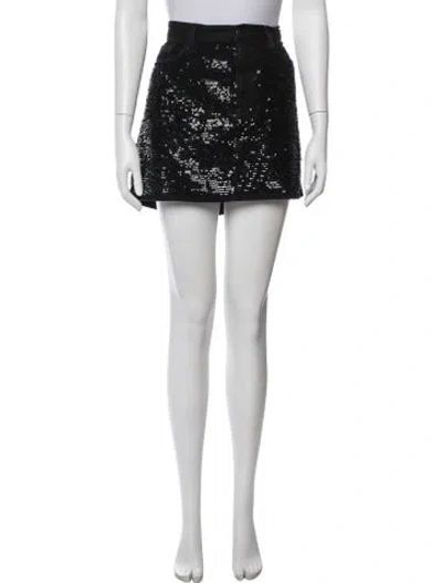 Pre-owned Frame Patterned Mini Skirt In Black