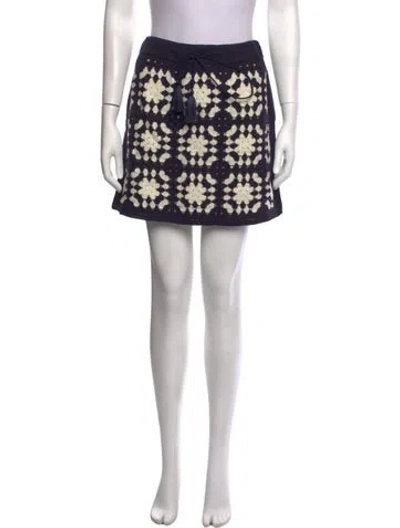 Pre-owned Frame Patterned Mini Skirt In Black