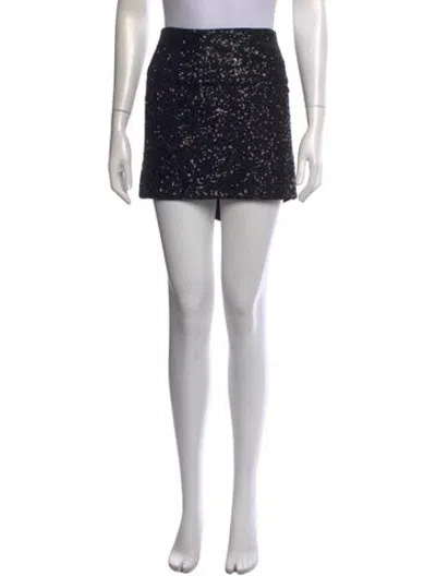 Pre-owned Frame Patterned Mini Skirt In Black