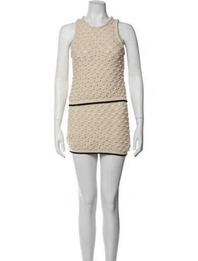 Pre-owned Frame Patterned Skirt Set In Neutrals