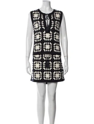 Pre-owned Frame Patterned Skirt Set W/ Tags In Black