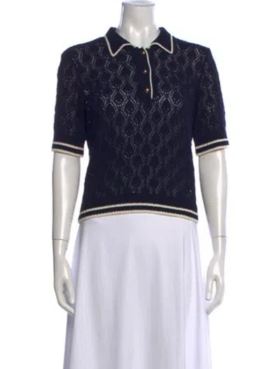 Pre-owned Frame Patterned Sweater In Blue