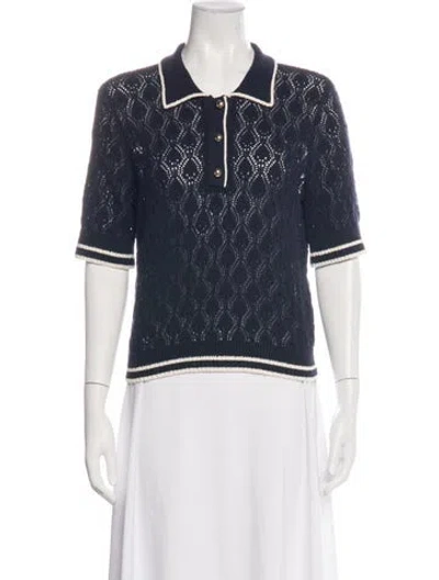 Pre-owned Frame Patterned Sweater In Blue