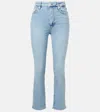 Frame Pencil Crop High-rise Straight Jeans