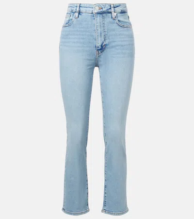 Frame Pencil Crop High-rise Straight Jeans