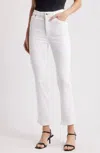 Frame The Pencil Crop High Waist Ankle Slim Straight Leg Jeans In White