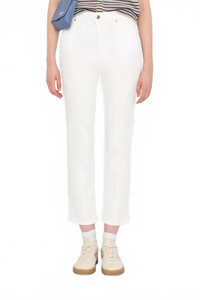 Frame Pencil Crop Jeans In Au Natural In White