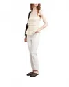 Frame Pencil Crop Straight Jeans In White In White
