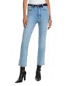 Frame The Pencil High Rise Ankle Slim Jeans In Springs In Multi