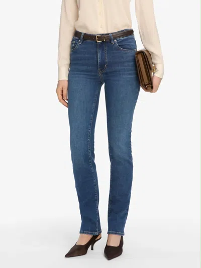 Frame Pencil Straight Leg Jean In Femma In Blue
