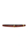 Frame Leather Belt In 烟草色