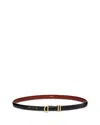 Frame Petit Crescent Leather Belt In Black