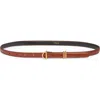 Frame Petit Crescent Leather Belt In Tobacco