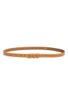 Frame Petit Twist Leather Belt In Cuoio