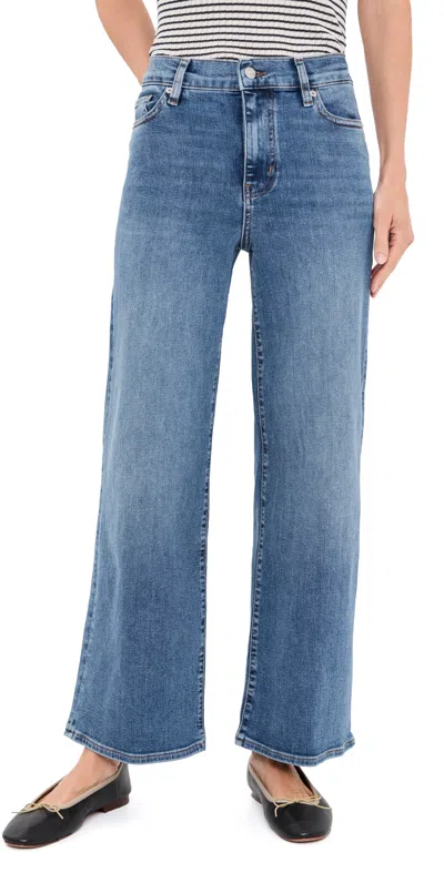 Frame Petite Pixie Le Slim Palazzo Jeans Gossamer In Blue