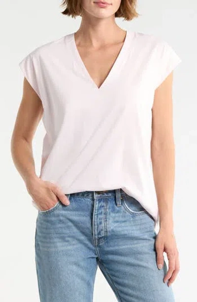 Frame Le Mid Rise Pima Cotton-jersey Top In Pink