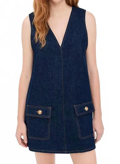 Frame Pinafore Dress In Alchemy In Blue