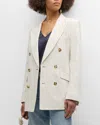 FRAME PINSTRIPE DOUBLE-BREASTED BLAZER